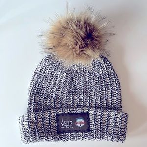 Love Your Melon State of Hockey Beanie with removable pom